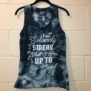 Harry Potter Blue Tie-Dye “I Solemnly Swear I am Up to No Good” Tank Top Size S